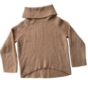 Point Sur J Crew Wool Mohair Blend Cowl Turtleneck Chunky Rib Blush‎ Sweater S
